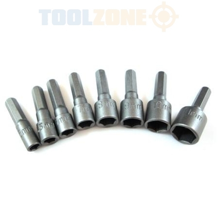 8pc 1/4" hex shank nut driver
